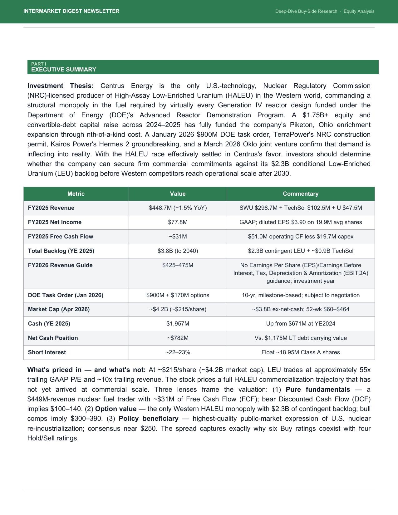 Page 3 — Executive Summary